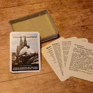 altes Quartett "Schönes Deutschland" / 1. Teil Bundesgebiet / Kartenspiel / 60er / Mid Century / Gesellschaftsspiel / Vintage / Retro