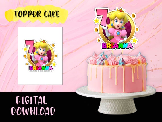 Princess Peach Birthday Party Pack Topper Cake Toppers. Topper Cupcakes  Labels Printables Princess Peach DIGITAL DOWNLOAD 