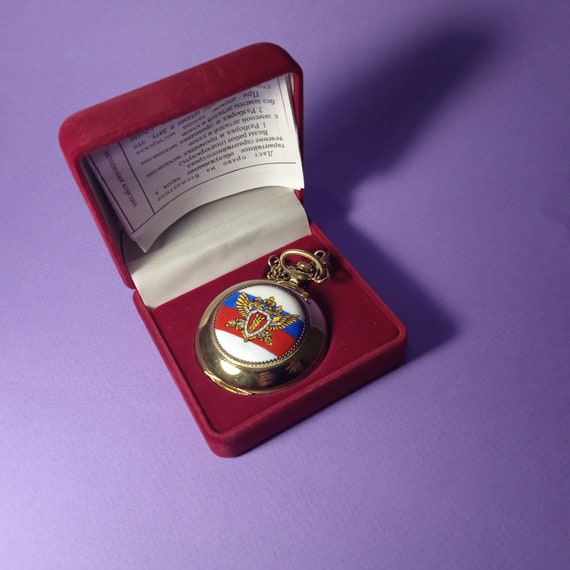 Russian pocket watch,Molniya watch,Watch on a chai