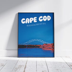 Affiche de voyage Bienvenue à Cape Cod| Impression de voyage rétro