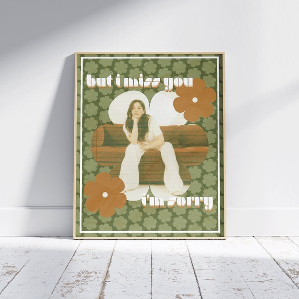 Gracie Abrams Poster | I Miss You, I'm Sorry 70s Style Print