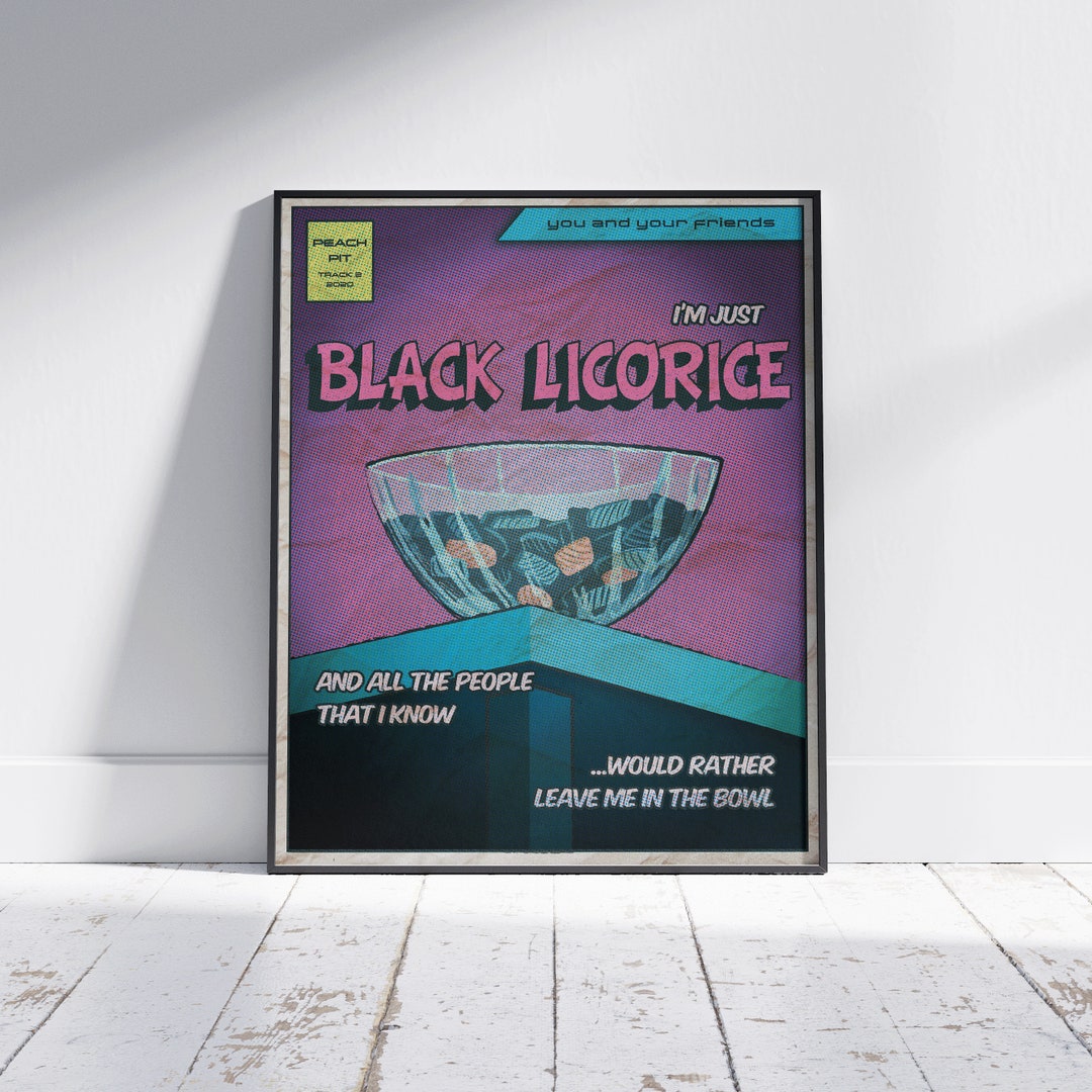 Peach Pit Poster You and Your Friends Print Black Licorice Peach Pit