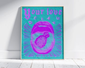 Glass Animals Dreamland Poster | Your Love (Deja Vu) | Funky Vintage Concert Poster