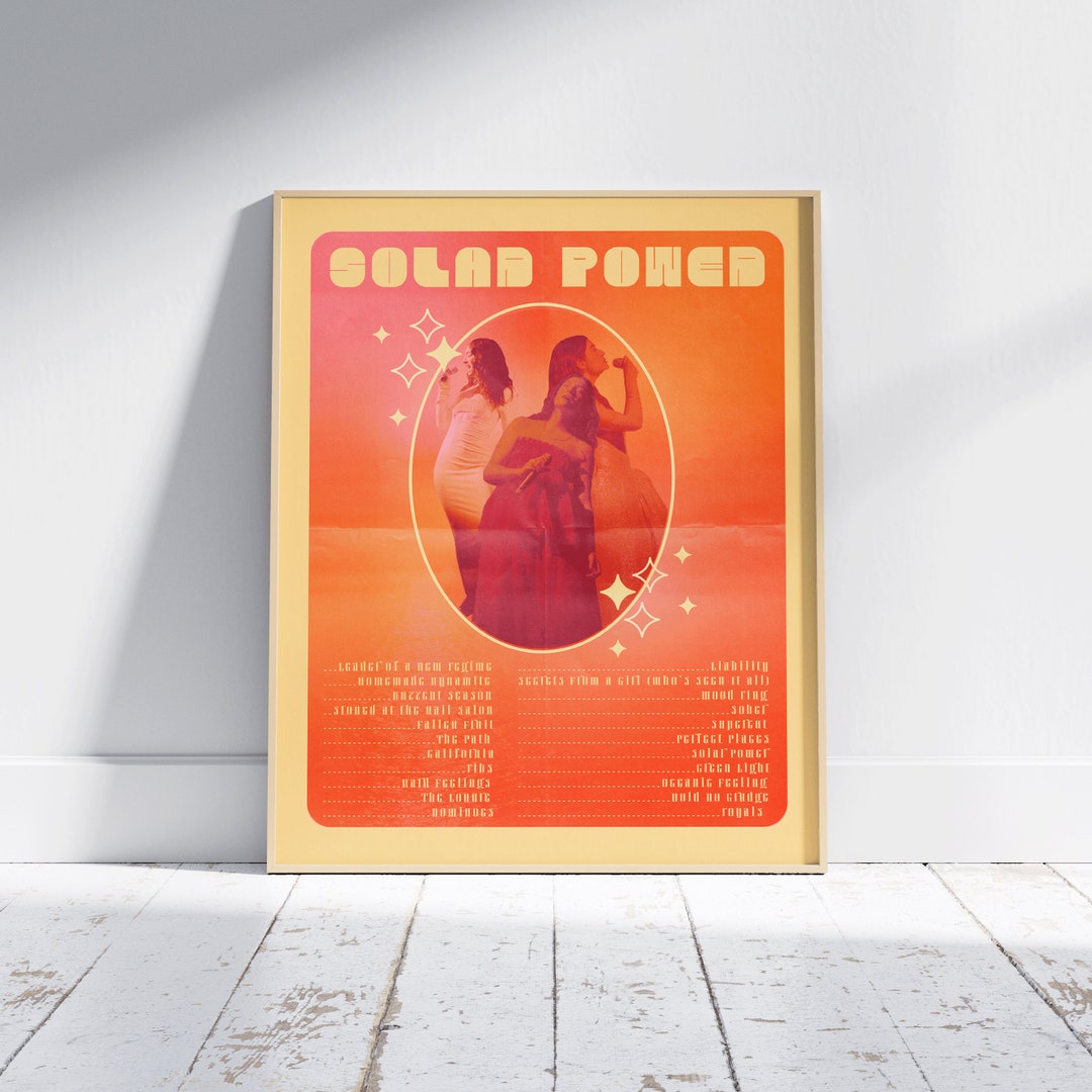 Lorde Tour Poster Solar Power Print Melodrama Merch Etsy