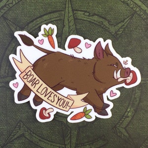 Valheim Wildschwein Liebt Dich - Vinyl wetterfester Aufkleber
