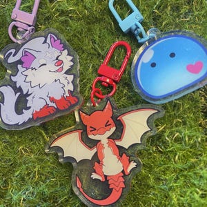 Fel , Sui , Dora-chan - Campfire Cooking in Another World Double Sided clear acrylic charm