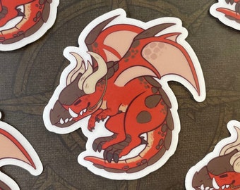 Renewed Proto-Drake - Dragonflight Dragonriding World of Warcraft Clear Vinyl weatherproof Sticker