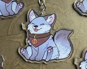 Tau - Palia,  Double Sided clear acrylic charm