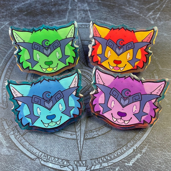 Feral Druid Ghost of the Pridemother - World of Warcraft Epoxy Rainbow Acrylic pin badge, Bag Accessories, acrylic brooch, acrylic badge