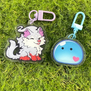 Fel and Sui - Campfire Cooking in Another World Double Sided clear acrylic charm