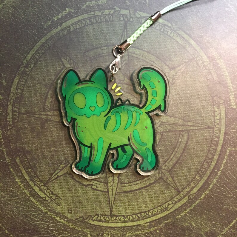 Slime Cat Double Sided Clear Acrylic Charm Shadowlands World Etsy