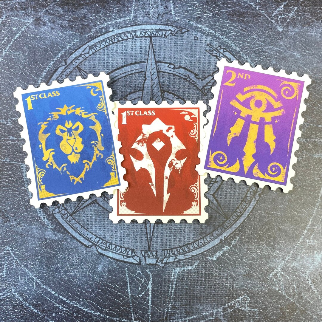 Faction Postal Stamps - World of Warcraft Vinyl Weatherproof Sticker ...