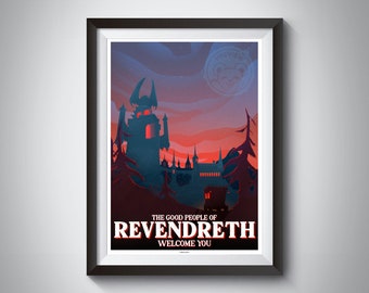 Warcraft Revendreth Travel Poster, Shadowlands, Print A3, WoW, Game Art, Wall Art, Retro, Tourism