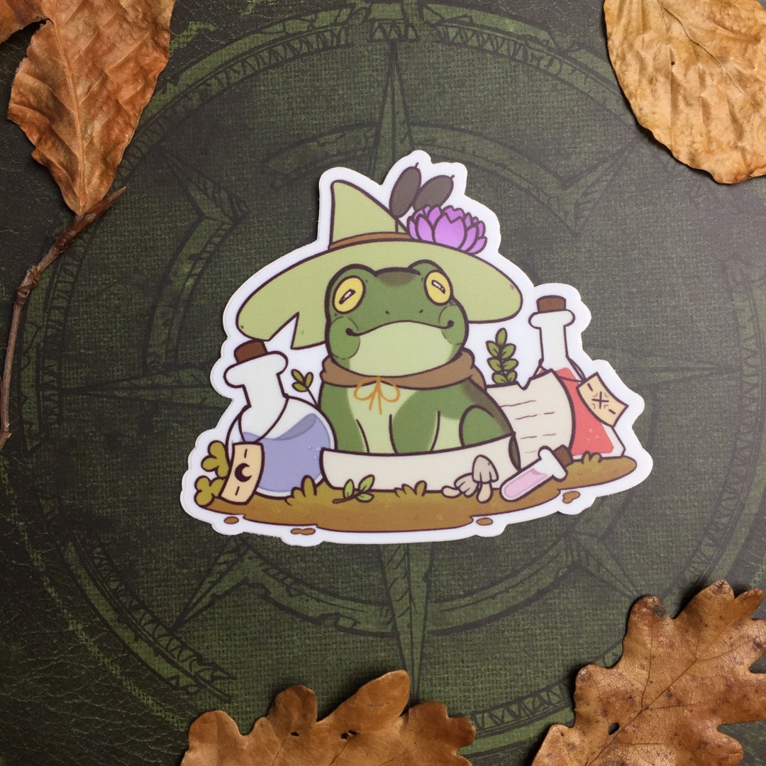 Wizard Frog Potion Seller - Witchy Vinyl Weatherproof Sticker - Etsy