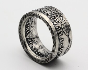 Morgan Silver Dollar Ring • Lady Liberty, Wild West Americana