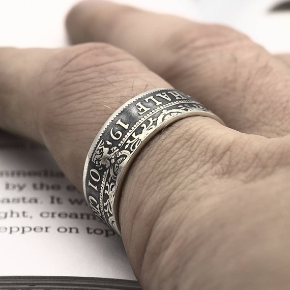 Half crown coin best sale ring