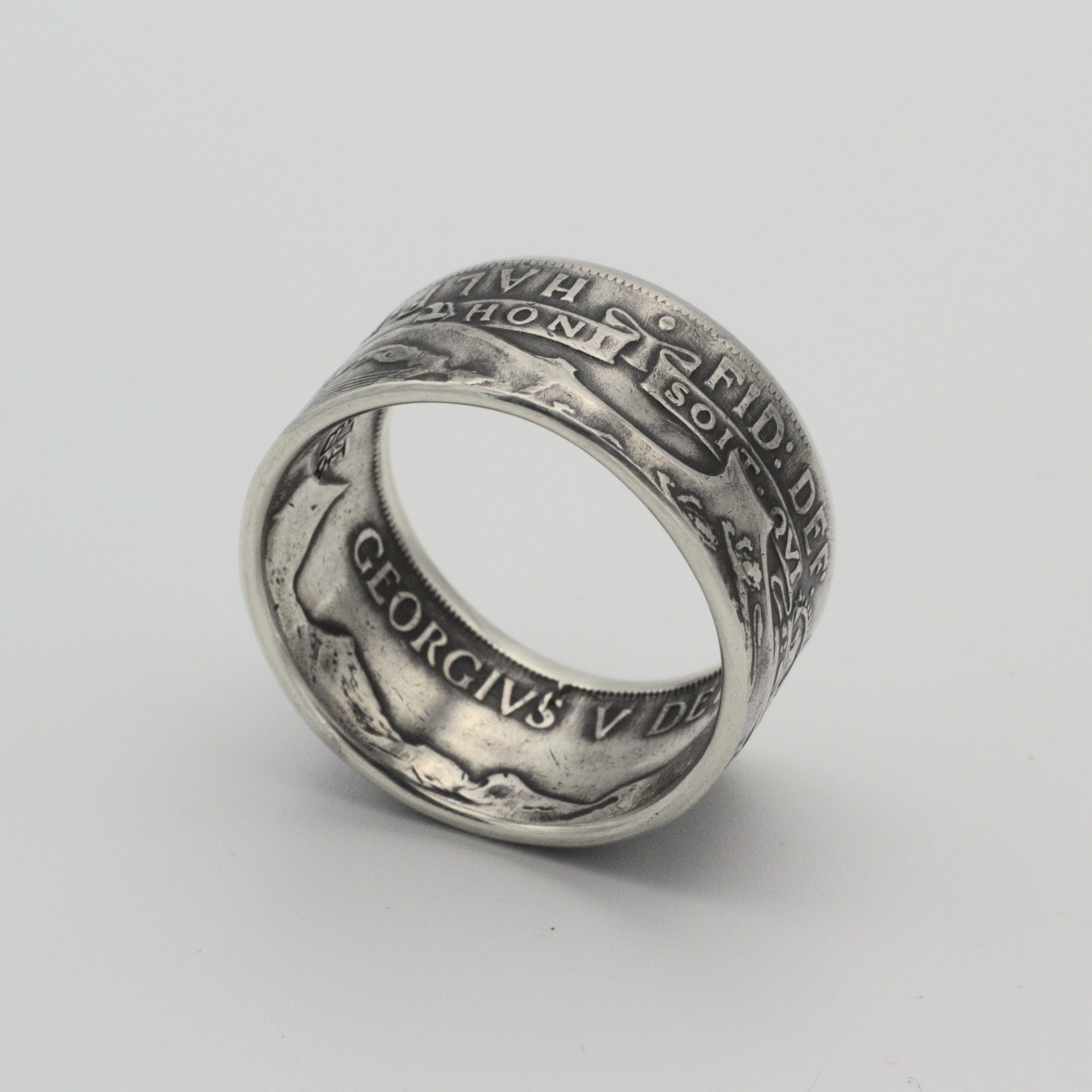 Anello Con Monete Mezza Corona Fatto A Mano Re Giorgio VI UK - Foto 10