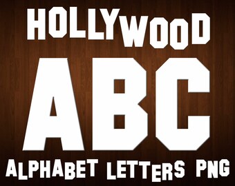 Hollywood Schriftart Etsy