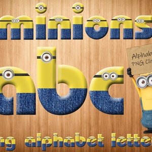 fonte minions png, alfabeto minions, letras minions, clipart minions, minions para impressão, minions digitais, arquivos de corte cricut png fonte instantânea