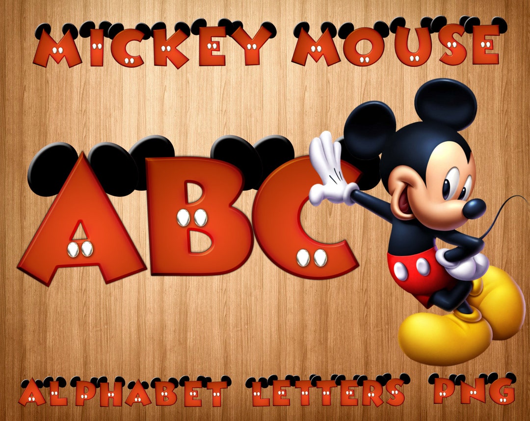 Mickey Mouse Font Png, Mickey Mouse Alphabet, Mickey Mouse Letters ...
