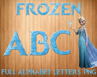 frozen letters etsy
