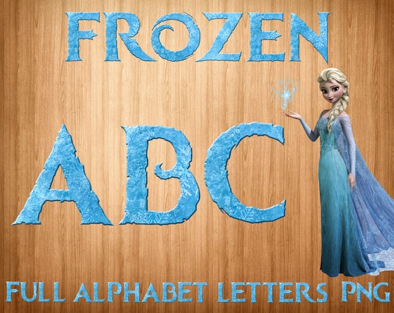 frozen font png frozen alphabet frozen letters frozen etsy