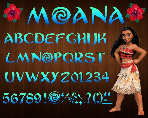 moana font png disney moana alphabet moana letters moana etsy canada