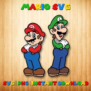 mario svg, mario clipart, urodziny svg, super mario png natychmiastowe pobieranie, mario do druku cyfrowego, pliki cricut do cięcia sylwetki, svg