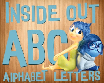 Inside Out-alfabet, png-afbeelding: letters, cijfers, symbolen (digitale download)