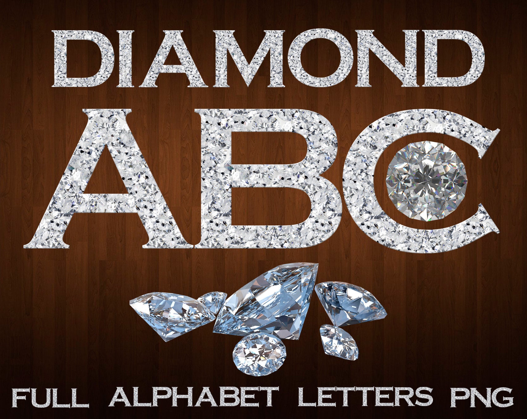 Diamond font png Diamond alphabet Diamond letters Diamond Etsy