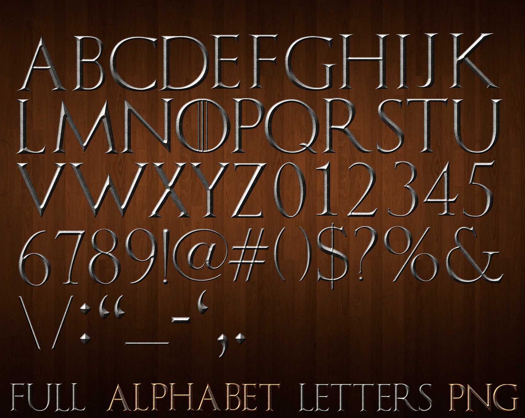 game of thrones font alphabet