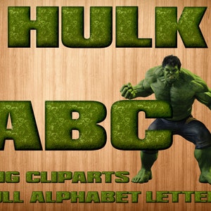 Fonte do Hulk png, alfabeto do Hulk, letras do Hulk, clipart do Hulk, Hulk para impressão, Hulk digital, arquivos de corte do Cricut png fonte download instantâneo do Hulk png