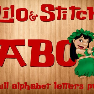 fonte lilo e stitch, letras do alfabeto lilo e stitch, clipart lilo e stitch, arquivos de corte cricut lilo e stitch digitais para impressão png fonte