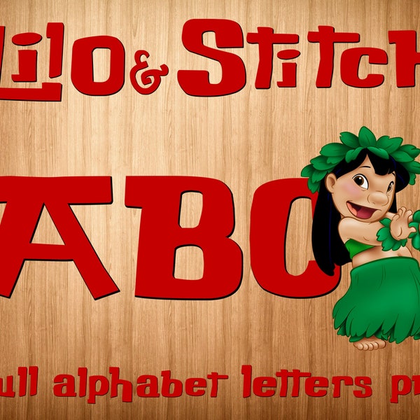 lilo and stitch font, lilo and stitch alphabet letters, lilo and stitch clipart, printable digital lilo and stitch cricut cut files png font