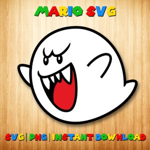 Mario svg, Mario boo svg, Geist svg, Mario Clipart, super Mario png sofortiger Download, digital druckbare Mario, Silhouette Cricut Cut Dateien