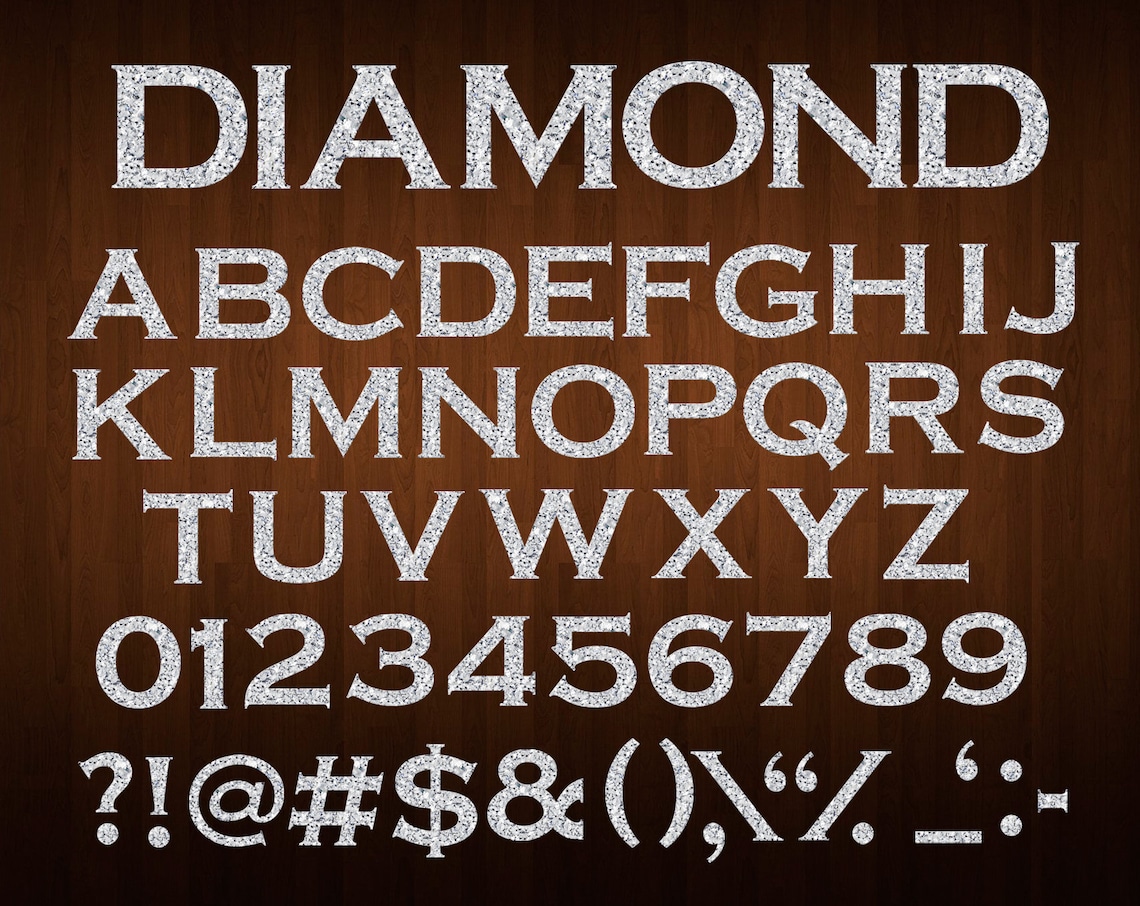 Diamond Font Png Diamond Alphabet Diamond Letters Diamond | Etsy