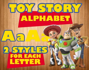 Toy Story Alphabet Clipart: Letters, Numbers, Symbols (PNG Digital Download)
