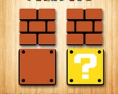 Mario Brick SVG: Party Clipart, Cricut Cut Files (Digital Download)