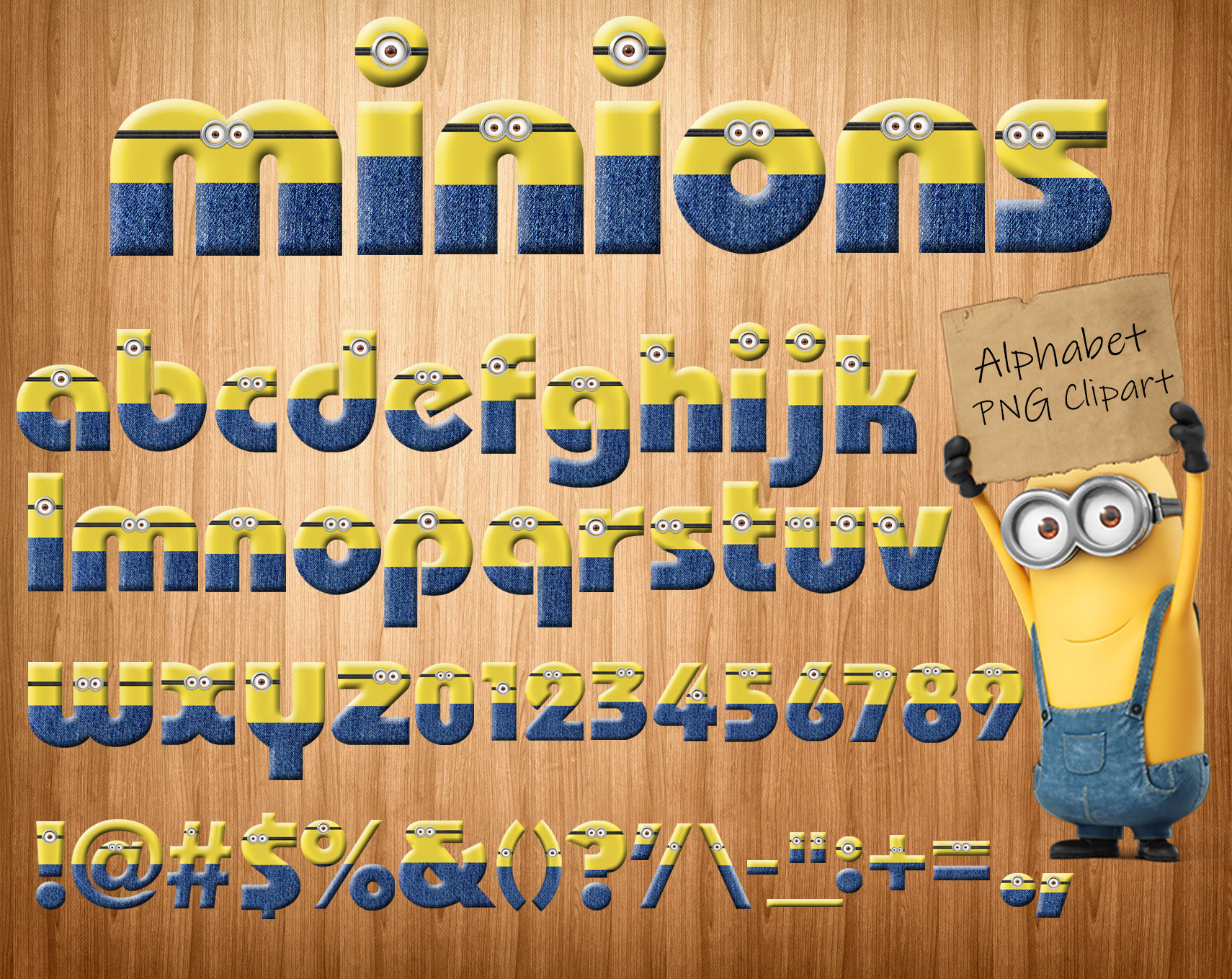 Minions font png minions alphabet minions letters minions Etsy