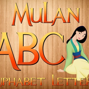 carattere mulan png, lettere mulan, alfabeto mulan, mulan digitale, mulan stampabile, download immediato, festa di compleanno mulan, carattere clipart mulan