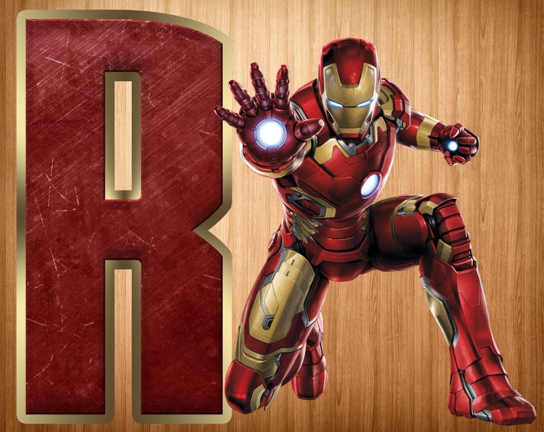 Ironman font png ironman alphabet ironman letters ironman Etsy