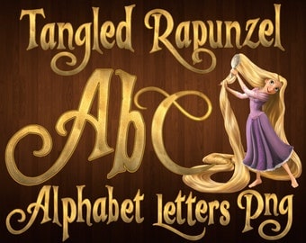 Tangled Alphabet PNG Clipart: Letters, Numbers, Symbols (Digital Download)