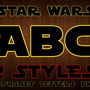 polices png de la guerre des étoiles, alphabet la guerre des étoiles, lettres de la guerre des étoiles, clipart star wars, imprimable star wars, numérique star wars, fichiers coupe cricut png