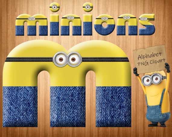 minions font png minions alphabet minions letters minions etsy