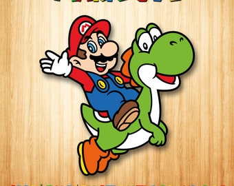 Clipart SVG di Super Mario: festa di compleanno stampabile (download digitale)
