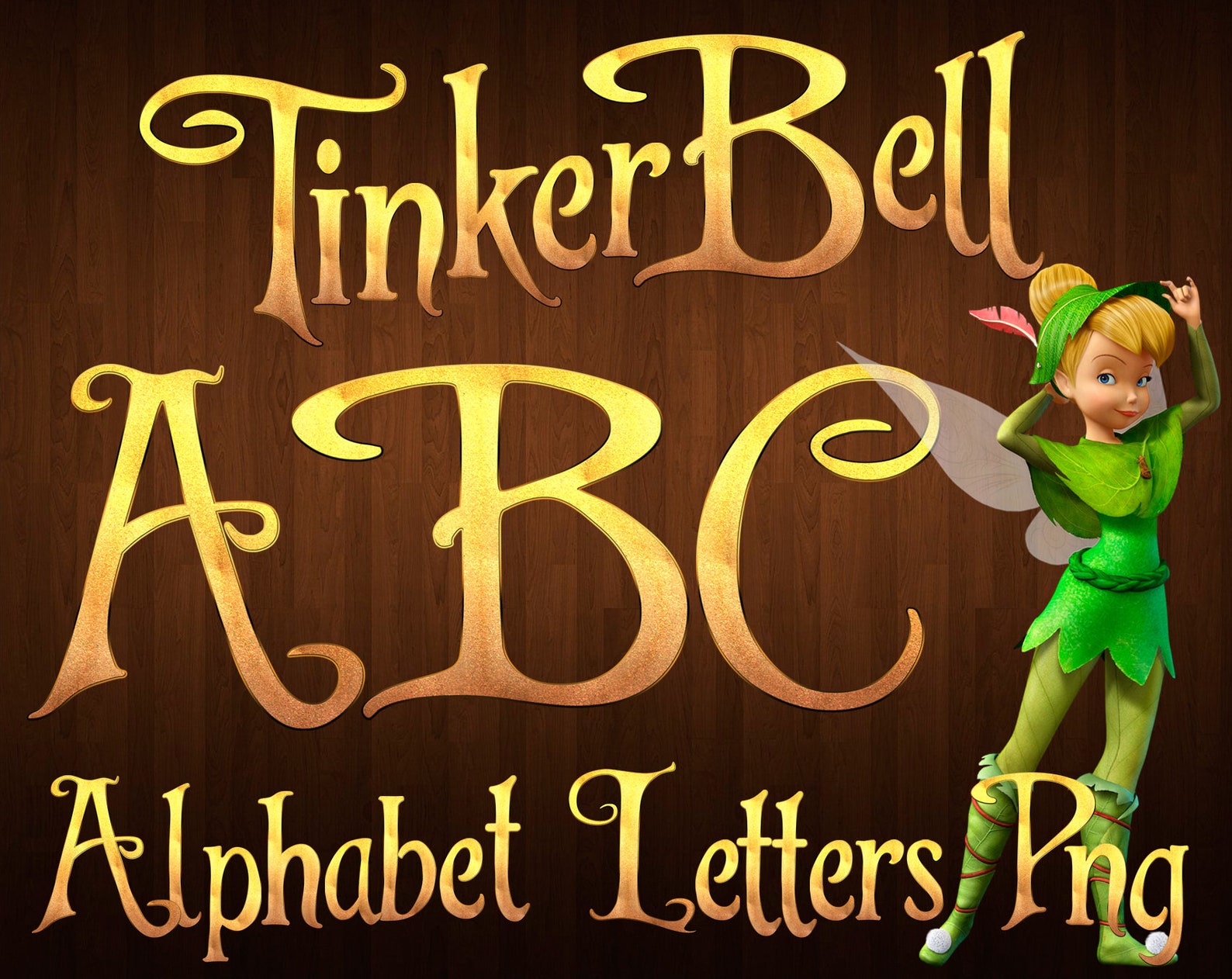 Tinkerbell font png Tinkerbell alphabet Tinkerbell letters - Etsy México