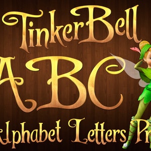 Tinkerbell Alphabet PNG Clipart: Letters, Numbers, Symbols (Digital Download)