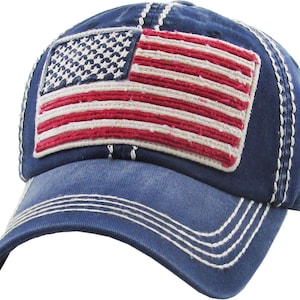 Gorra vintage con la bandera estadounidense