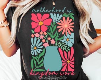 Christian Mom png, Mutterschaft ist Königreich Arbeit Shirt png, Retro Christian Mom png, Christian Retro png, Christian Muttertag png, Bibel Vers png
