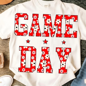 Floral Game Day Png, Game Day Png, Game Day Sublimation, Game Day Shirt Png, Trendy Png, School Sports Png, Game Day Flowers Png